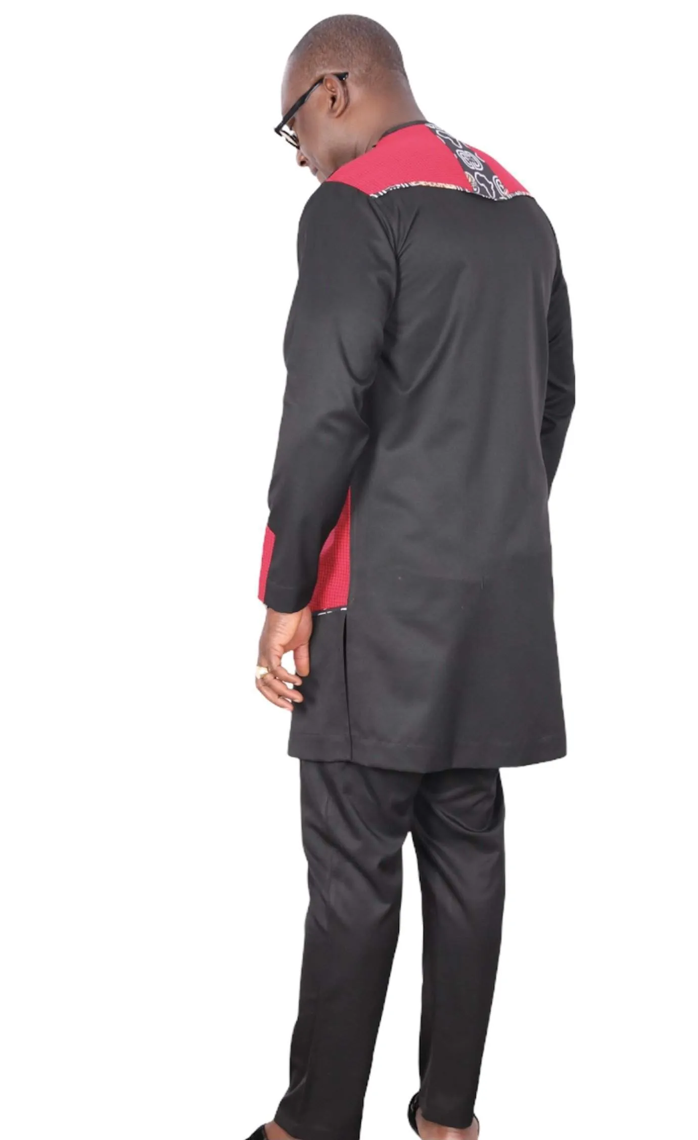 African Senator Dress Black