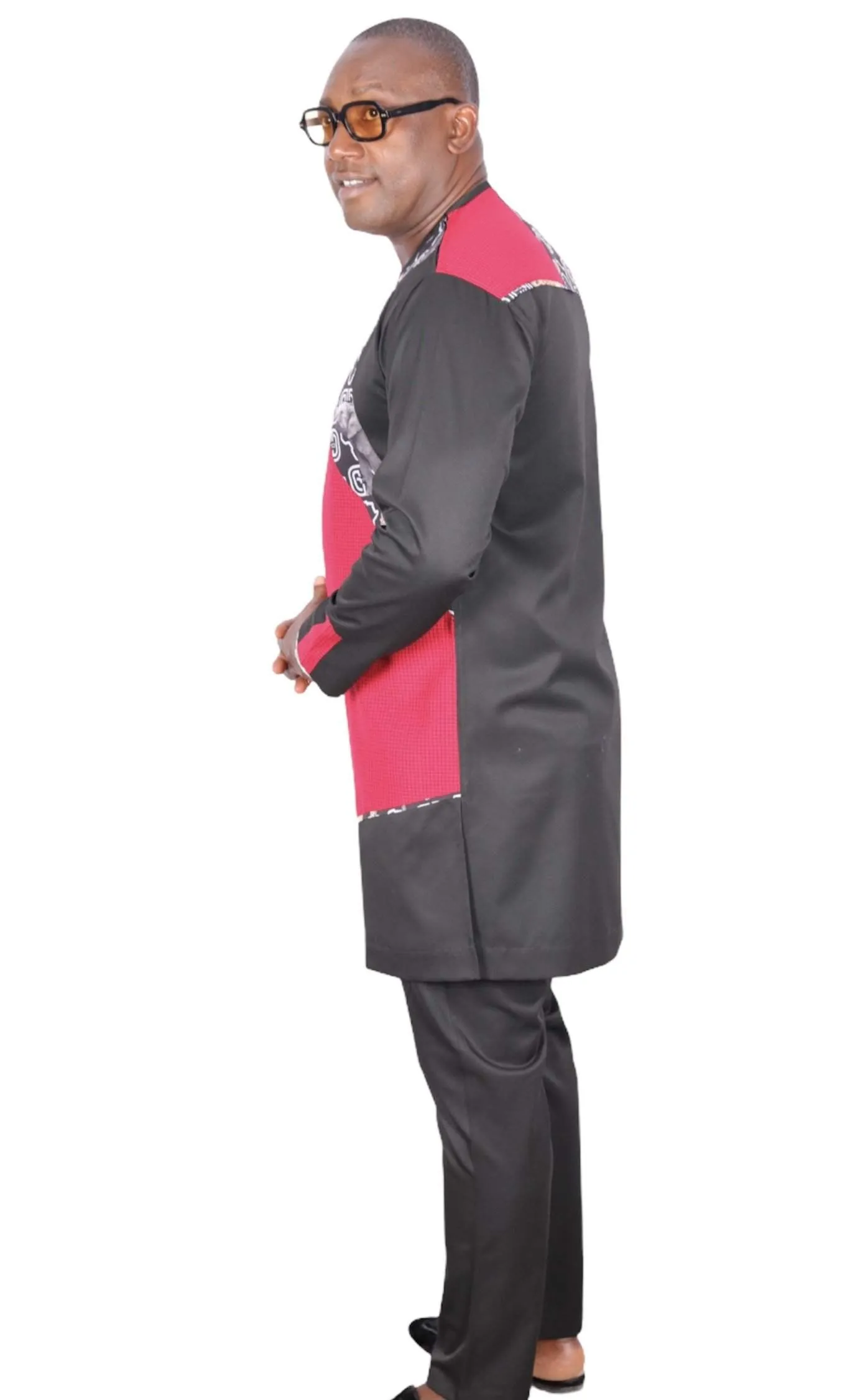 African Senator Dress Black
