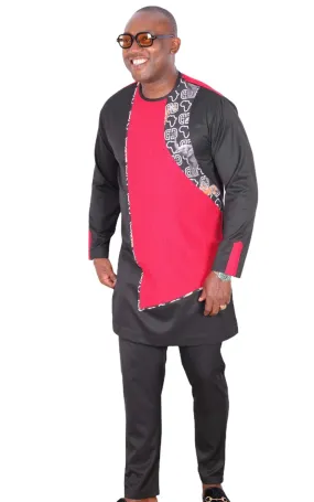 African Senator Dress Black