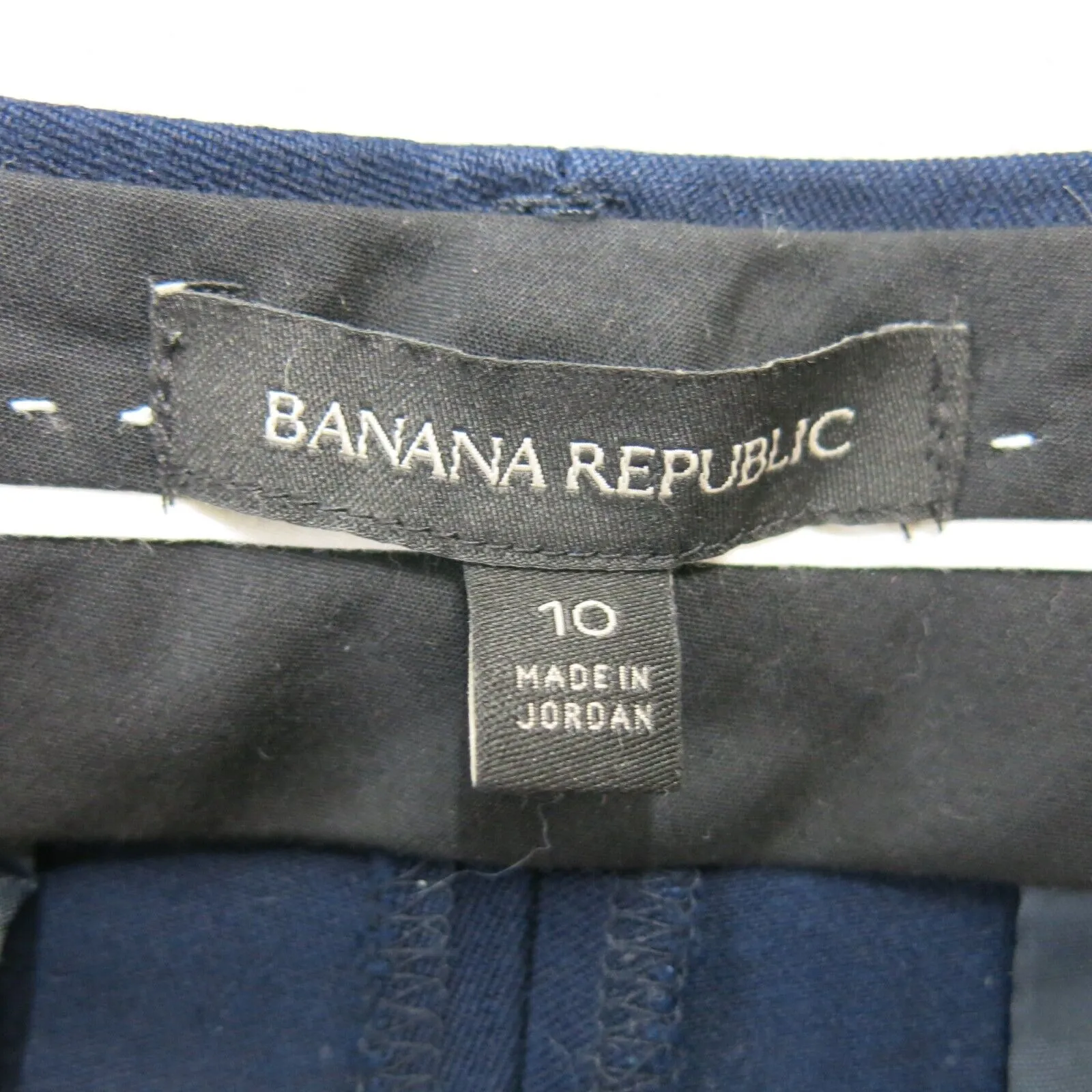 Banana Republic Mens Slim Straight Leg Dress Pant Mid Rise Pockets Blue Size 10