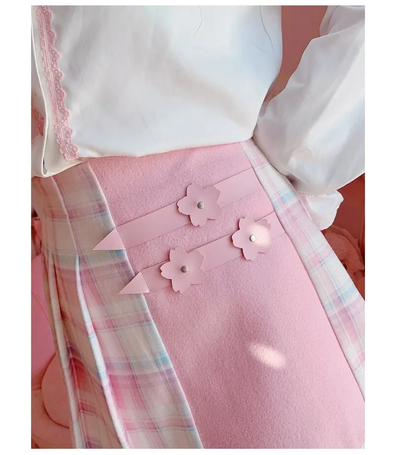 Kawaii School Girl High Waist Plaid Mini Skirt
