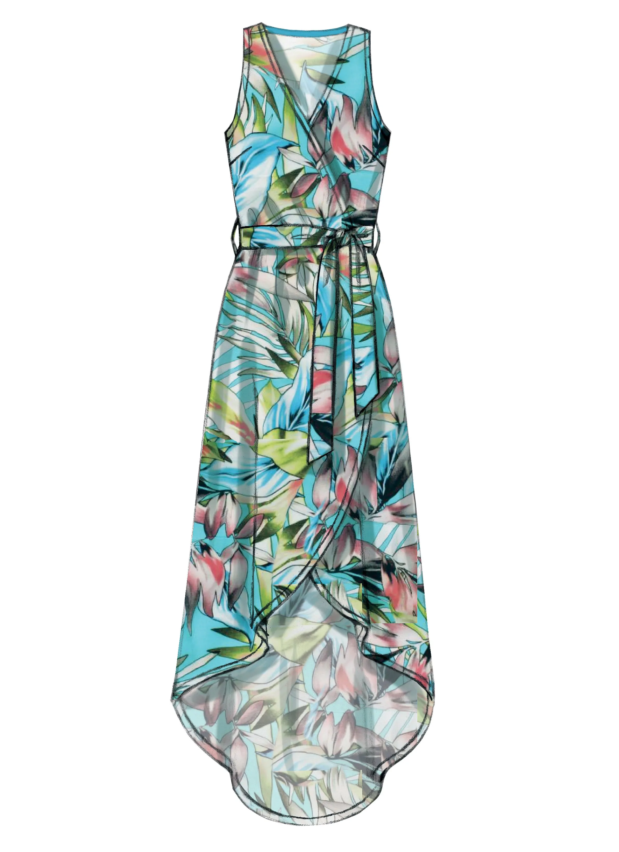 M7406 Misses' Dresses and Belt