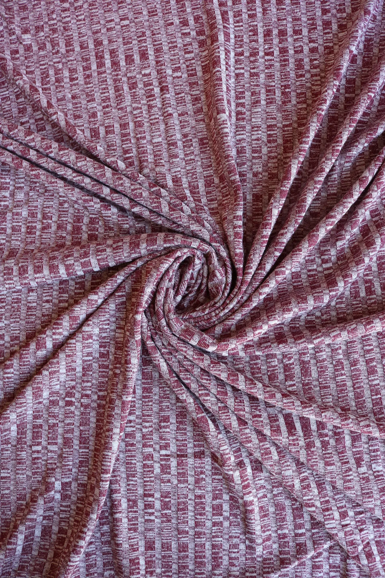Marled Burgundy 9x4 Rib Knit