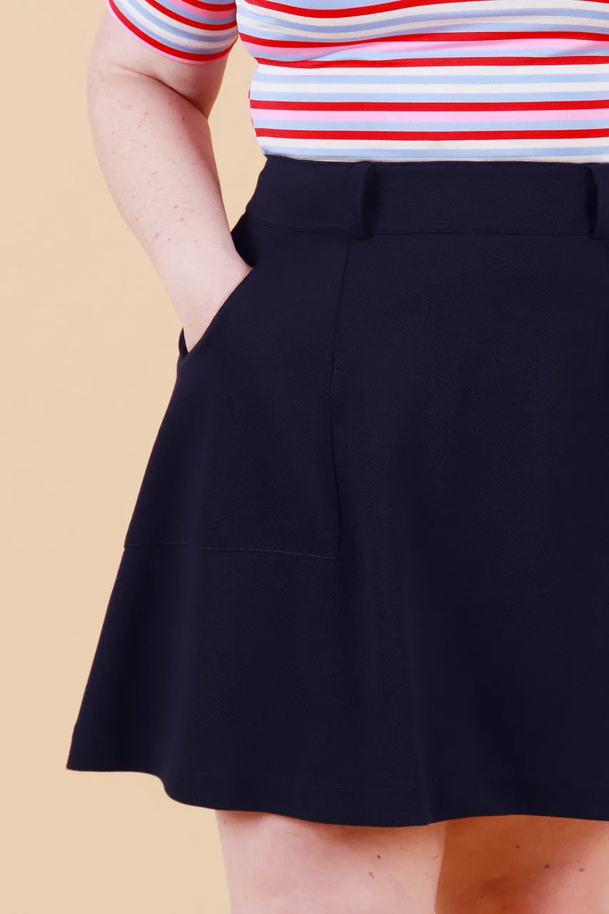 Mod Skirt Dark Sapphire Blue