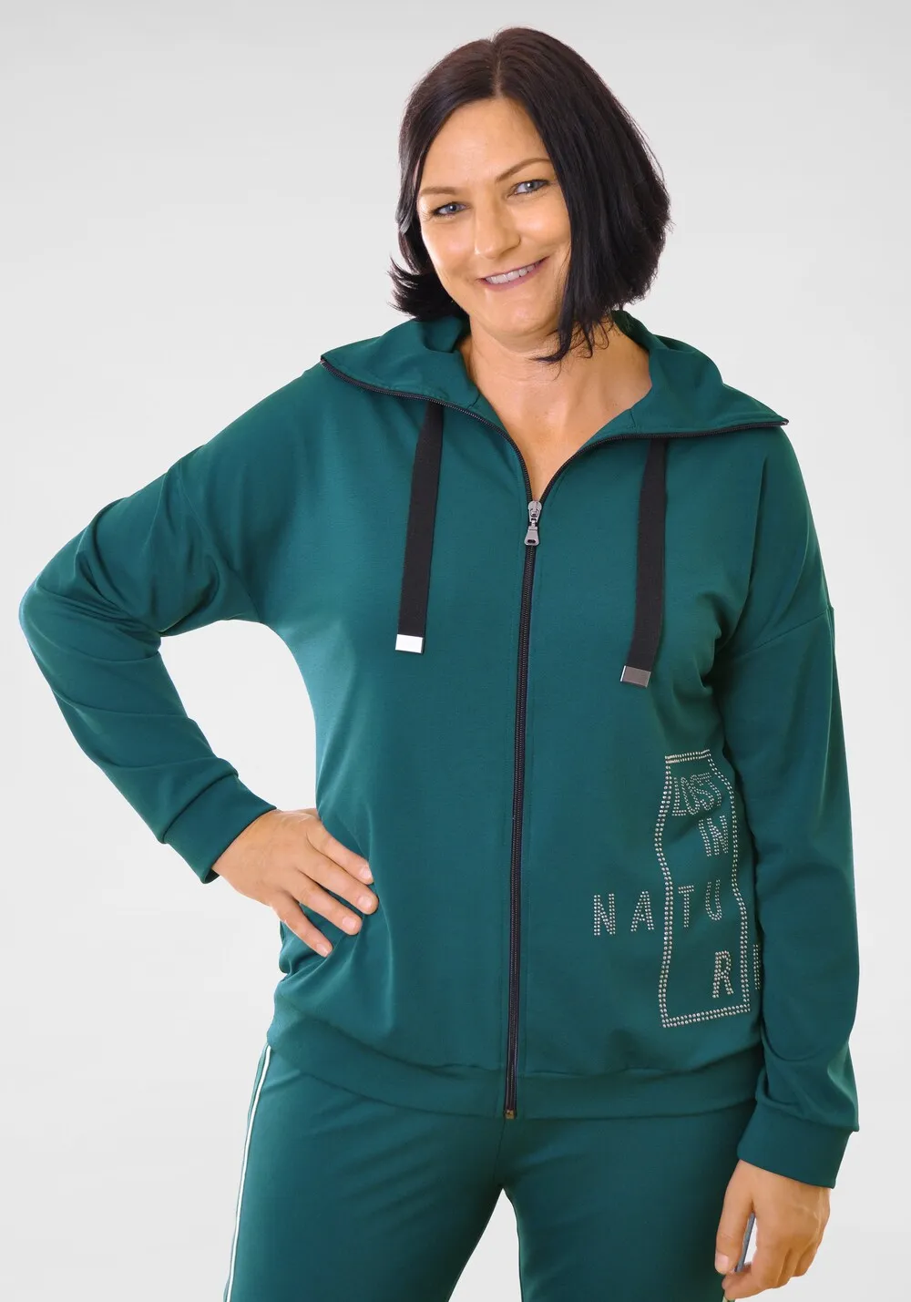 Navigazione zip-up sweatshirt, blue