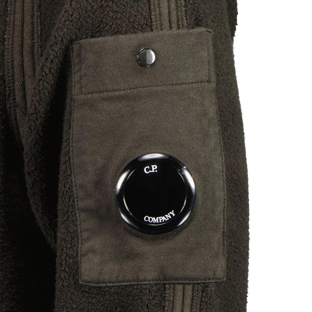 Polar Fleece Zip Up Hooded Lens Sweatshirt