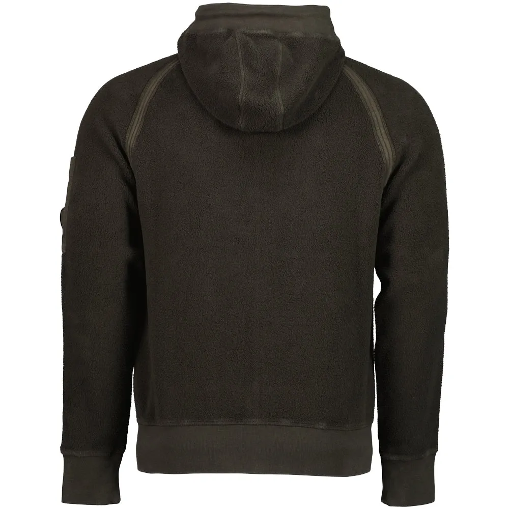 Polar Fleece Zip Up Hooded Lens Sweatshirt
