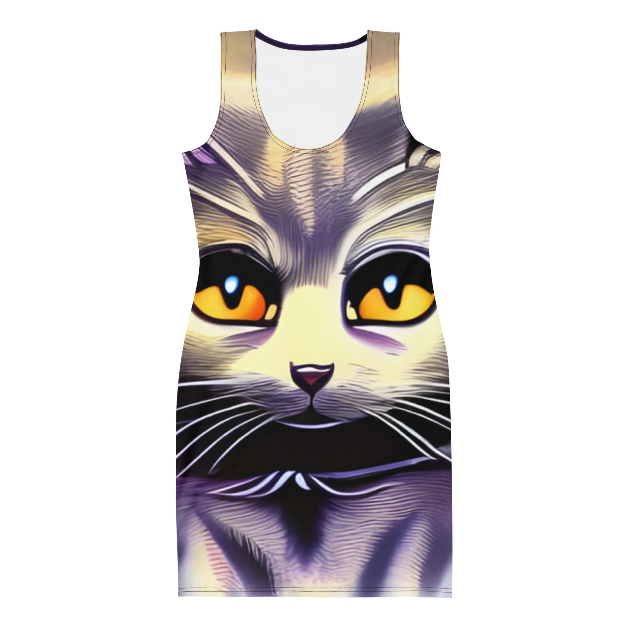 "Cat Lovers" Collection - Cat Face Mini Dress