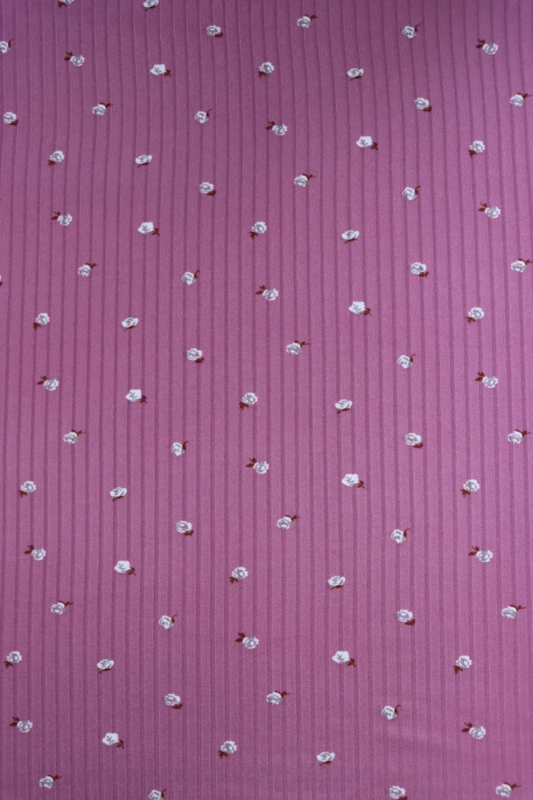 Rosie on Mauve Yummy 8x3 Rib Knit