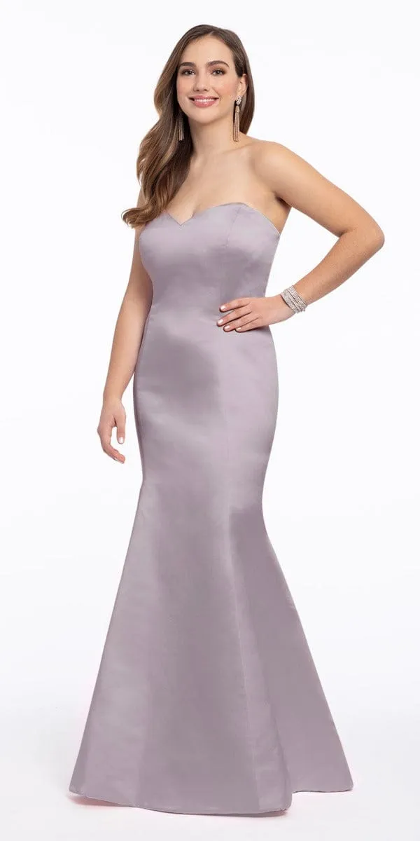 Satin Strapless Mermaid Dress - Missy