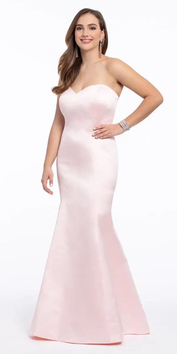 Satin Strapless Mermaid Dress - Missy
